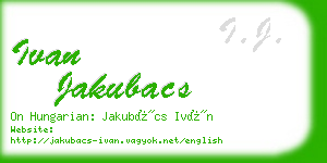 ivan jakubacs business card